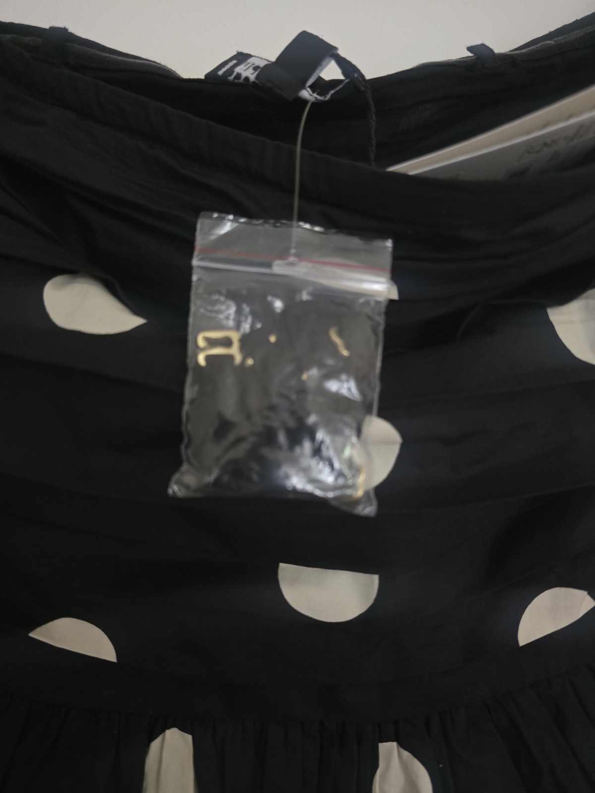 Black Polka Dot Bandeau Felicity Midi Dress size 8/S