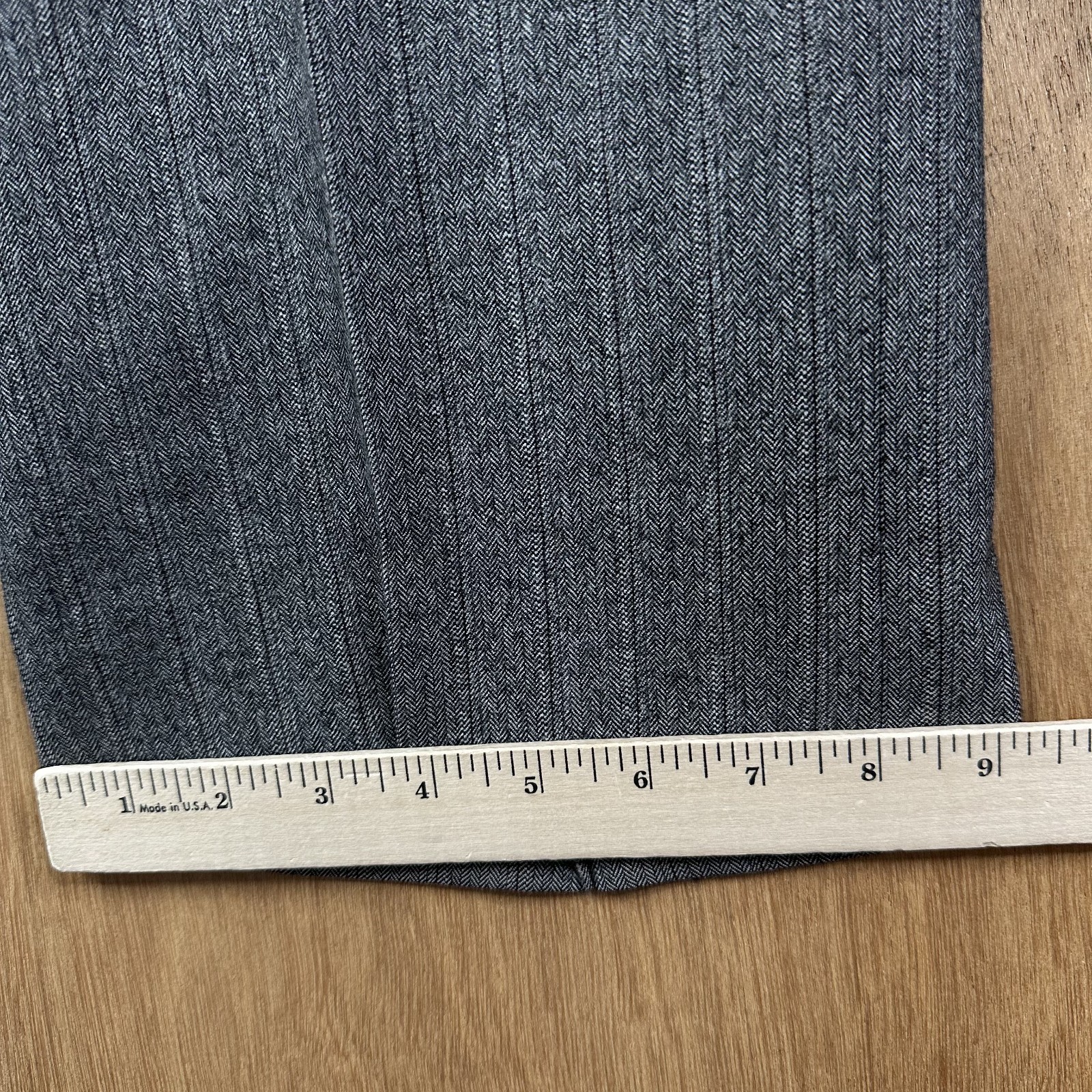 VTG Hart Schaffner Marx Suit Mens 40L Gray Pinstripe 2 Button Wool 34×32 Tweed