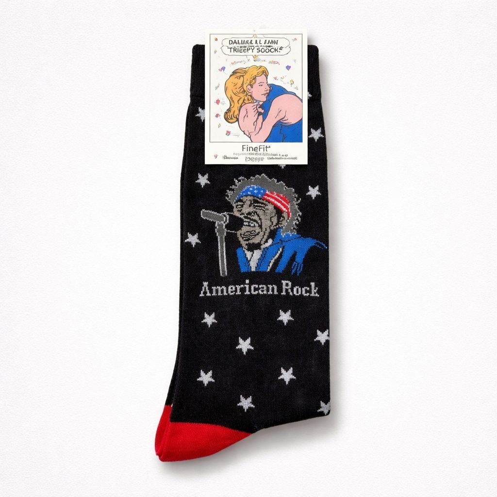 FINEFIT FUN SOCKS California flag $100 Unisex Socks, One Size 1 Pair (Black)