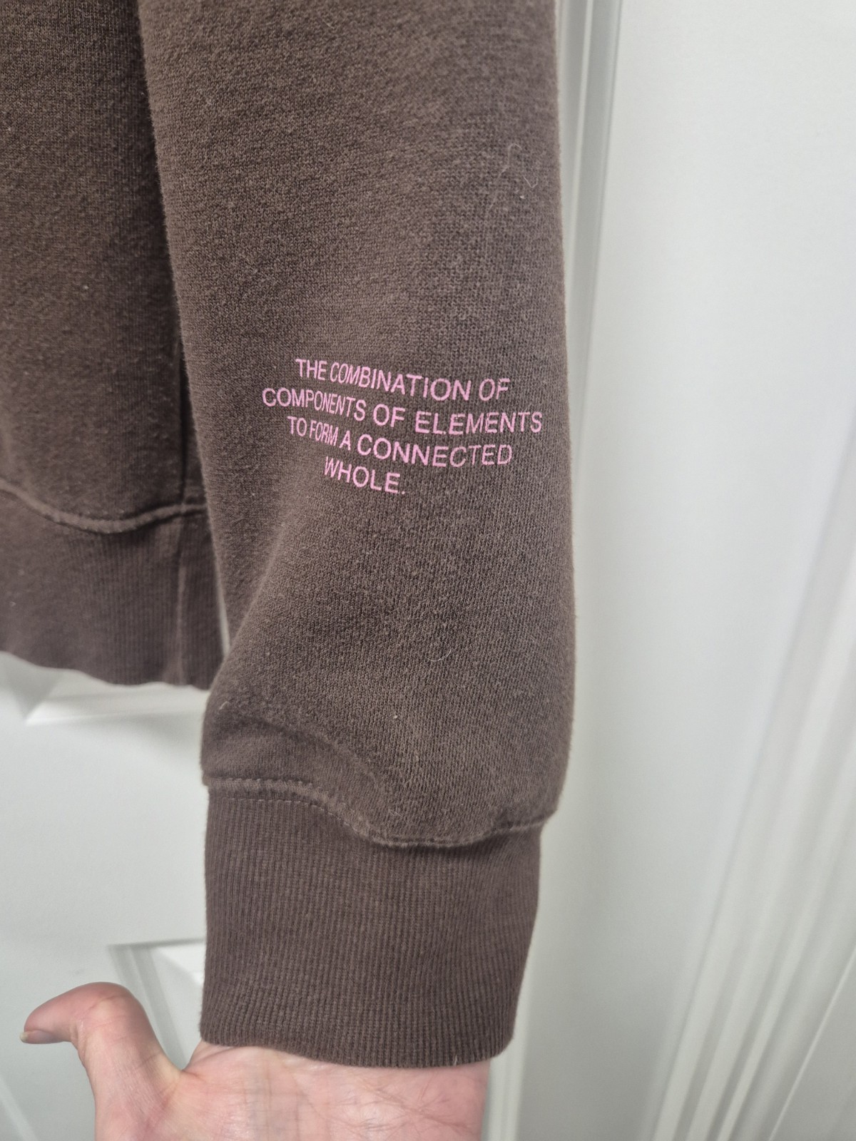 River Island Graphic Sweatshirt Brown Pink Print UK 10–12 M Crew Neck