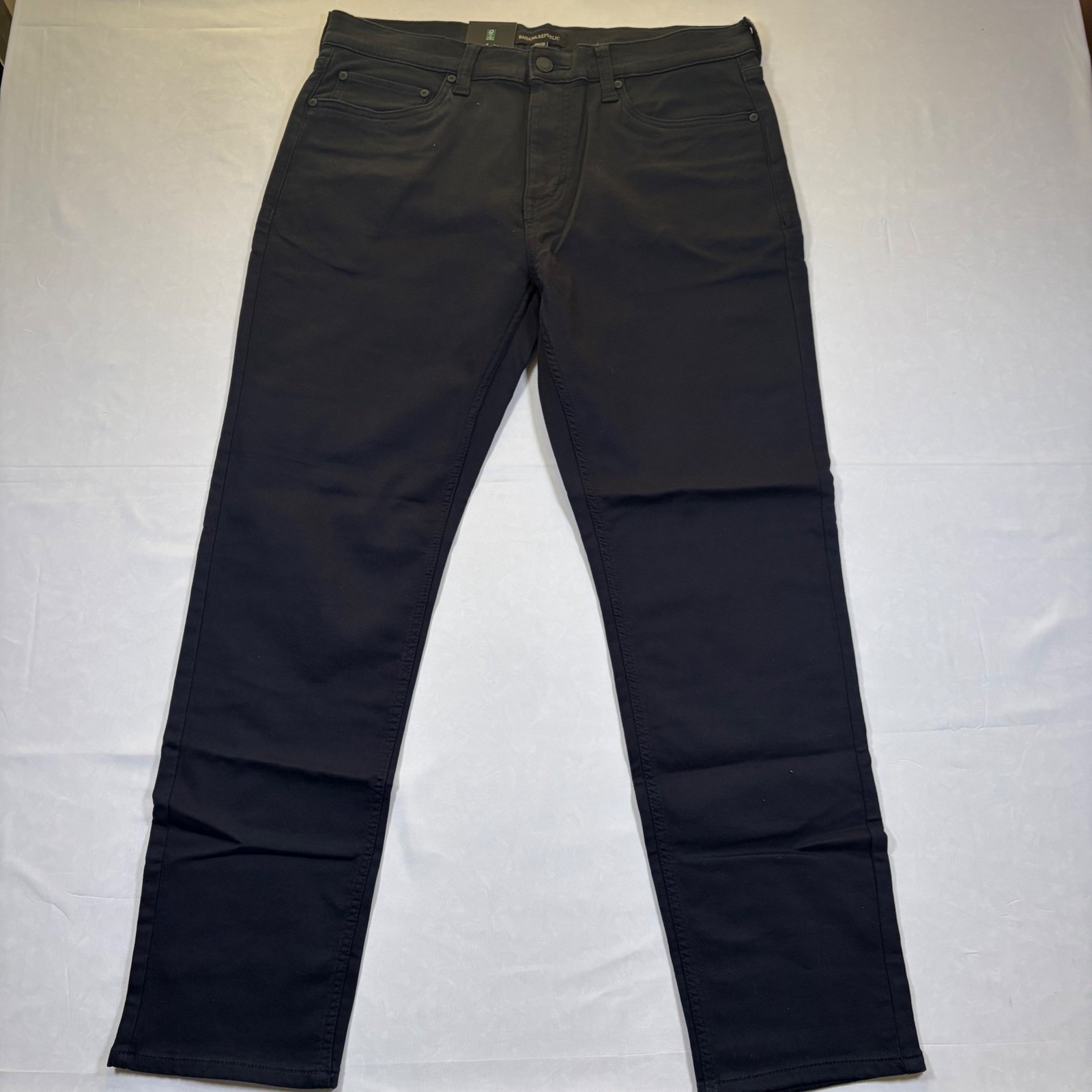Banana Republic Mens 5 Pocket Pant Black Straight Leg 34×30 NWT 1620338
