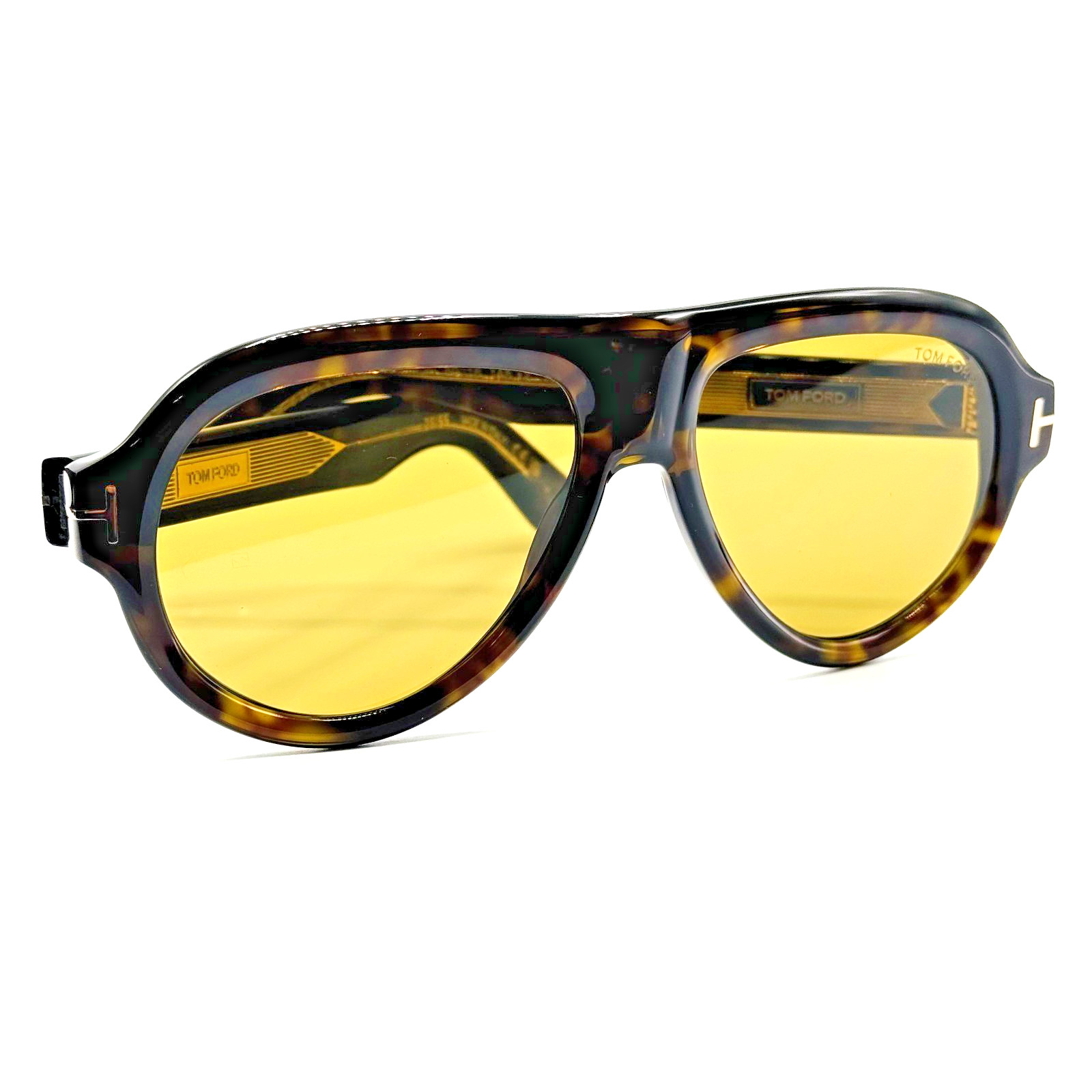 Tom Ford Sunglasses Icon FT1225 52N Havana Brown Pilot Brown Lens 59mm New