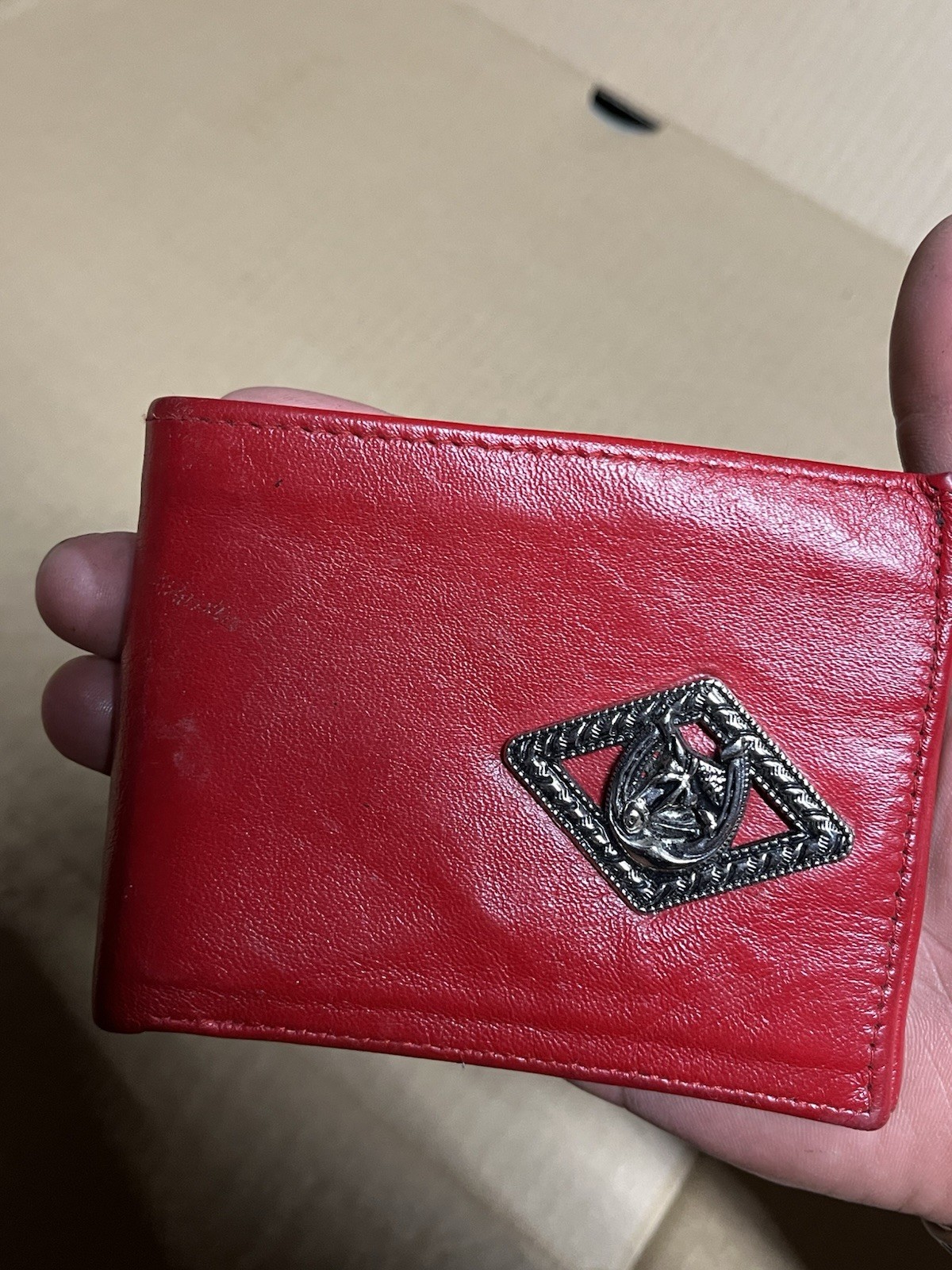 Red Non Brand Wallet Genuine Leather Men’s Wallet