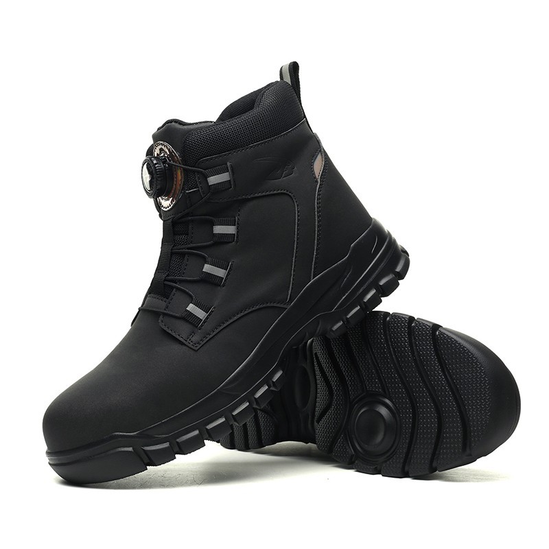 Rotating Button Work Sneakers Steel Toe Shoes Puncture-Proof Protective Shoes