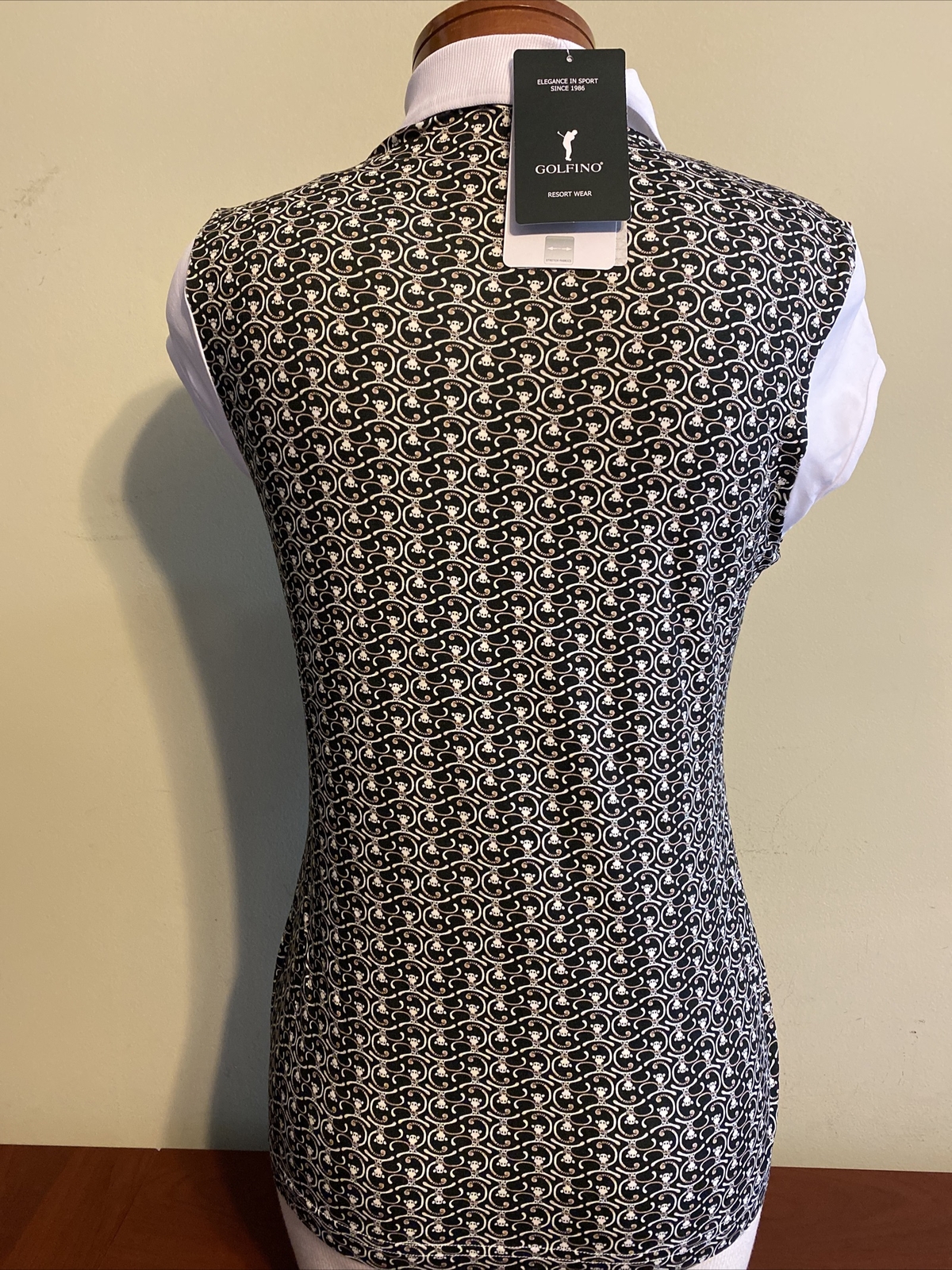 NWT Golfino Ladies Short Sleeve Polo 2330628 890 Black 4 6 8 10 12 14 16 18 NEW