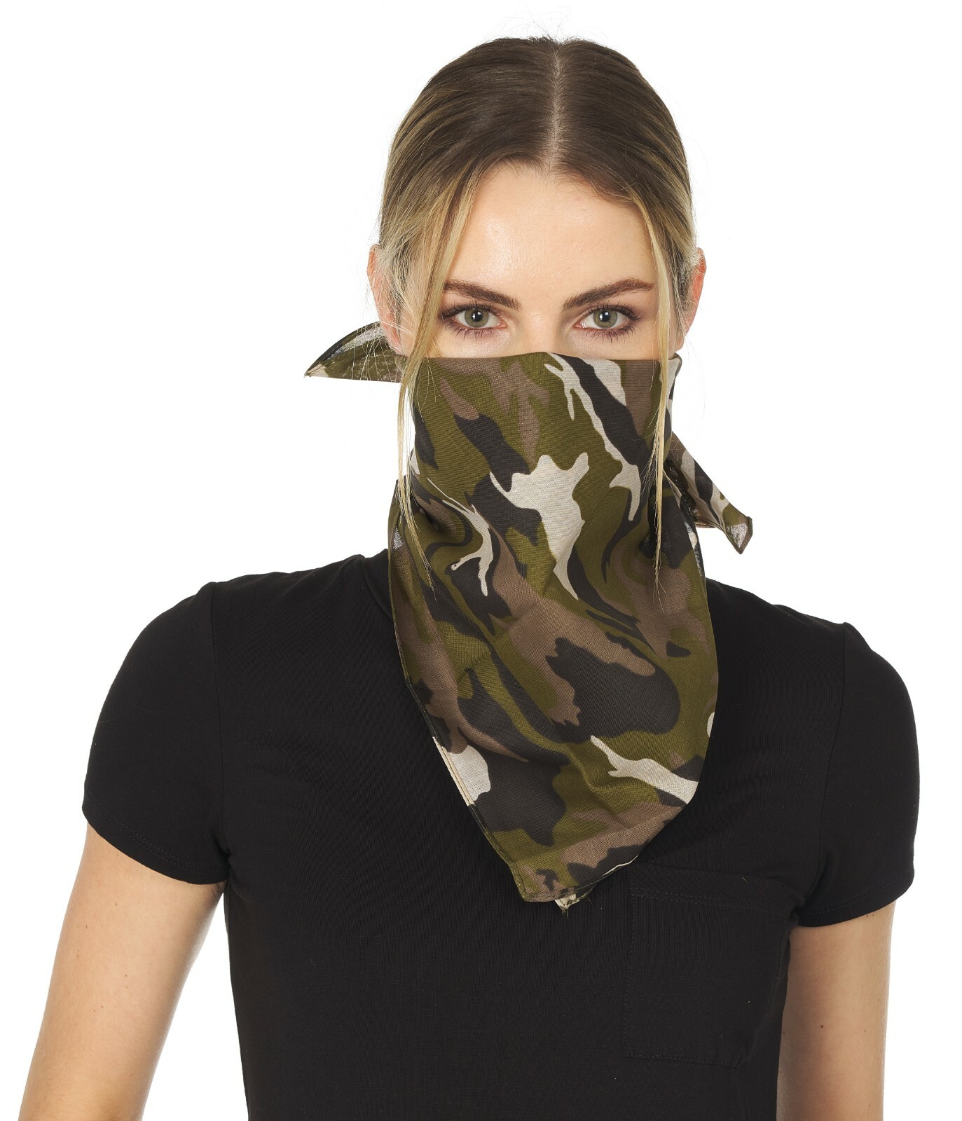 Bandanas 2 Pack Bear River WorkWear 100% Cotton Camo Green Bandanas (Pack of 2)