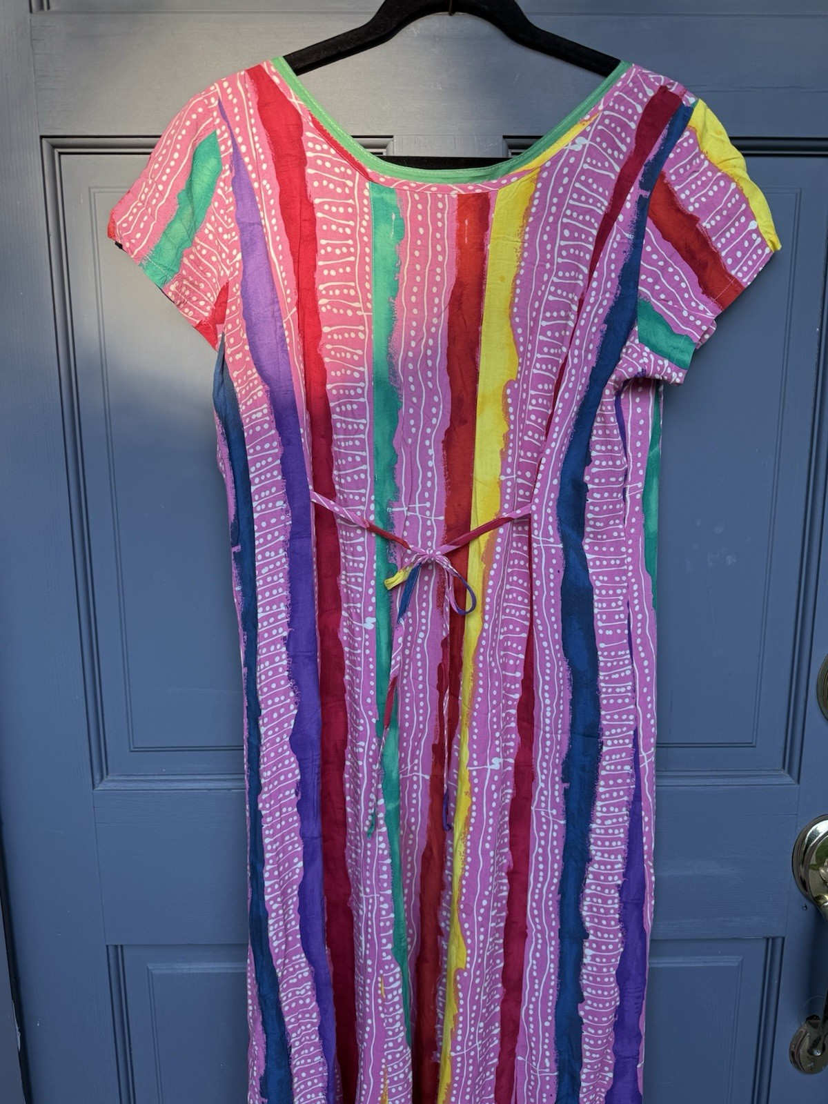 VTG JAMS WORLD Women’s Dress Sz LARGE Colorful Cruise Resort EUC