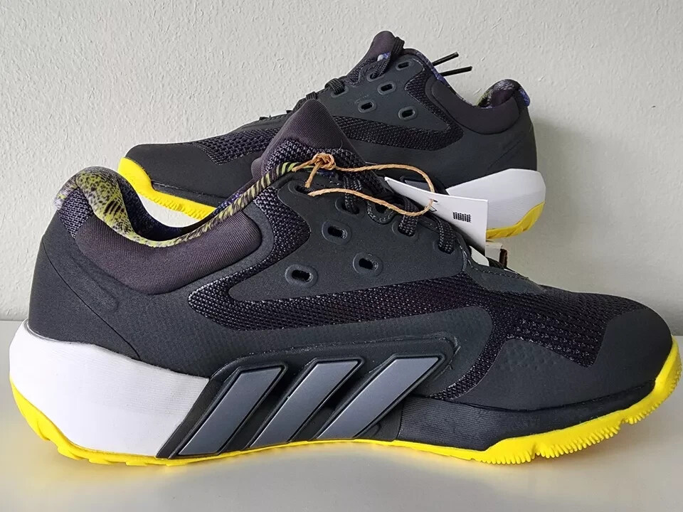 NEW Adidas Dropset Trainer Running Shoes Sneakers Black Yellow Size 12.5 GW3903