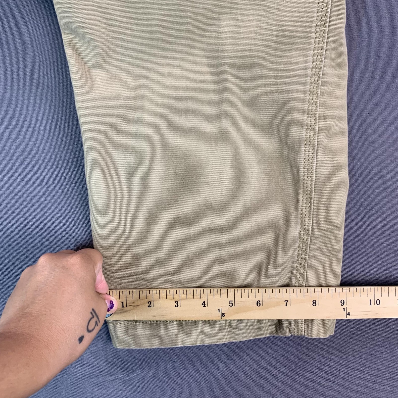 Carhartt Rugged Flex Relaxed Fit Carpenter Pants Mens 38×32 Beige Canvas Stretch