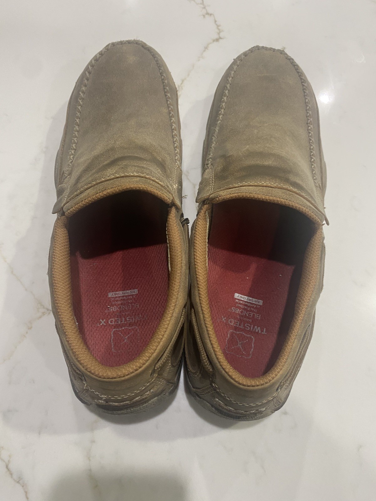 Twisted X Work Comp Toe ASTM EH Driving Moc Loafer Slip-on Shoe Sz 12 W MDMSC03