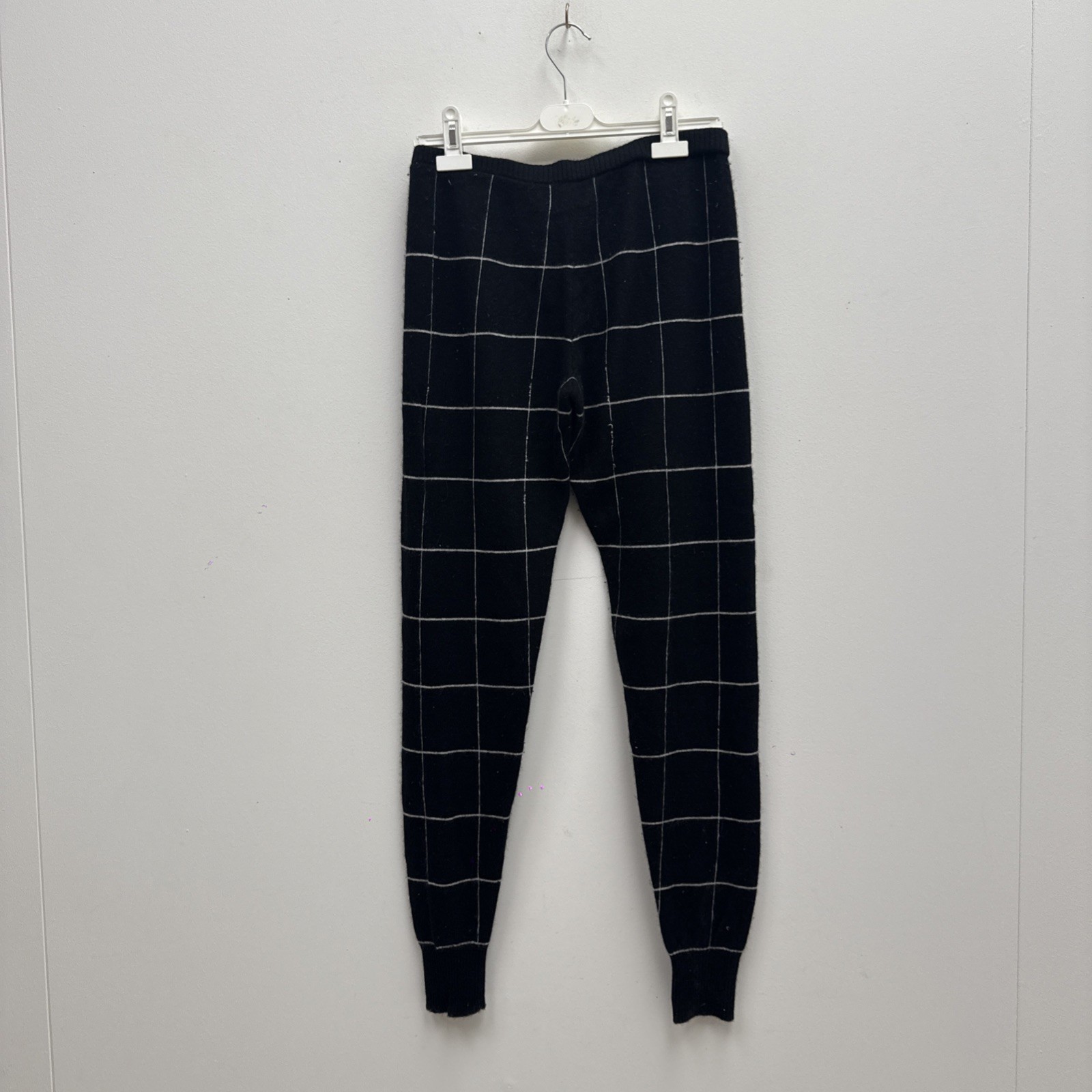 Madeleine Thompson Black & White Pattern Cashmere Jacket & Trousers Size Medium