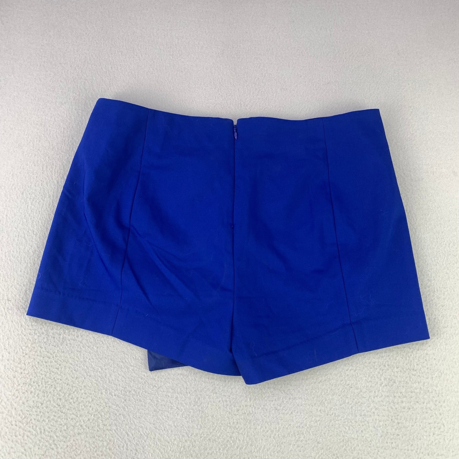 Express Skort Women 10 Blue NWT Mini Asymmetrical Front Wrap Stretch Casual