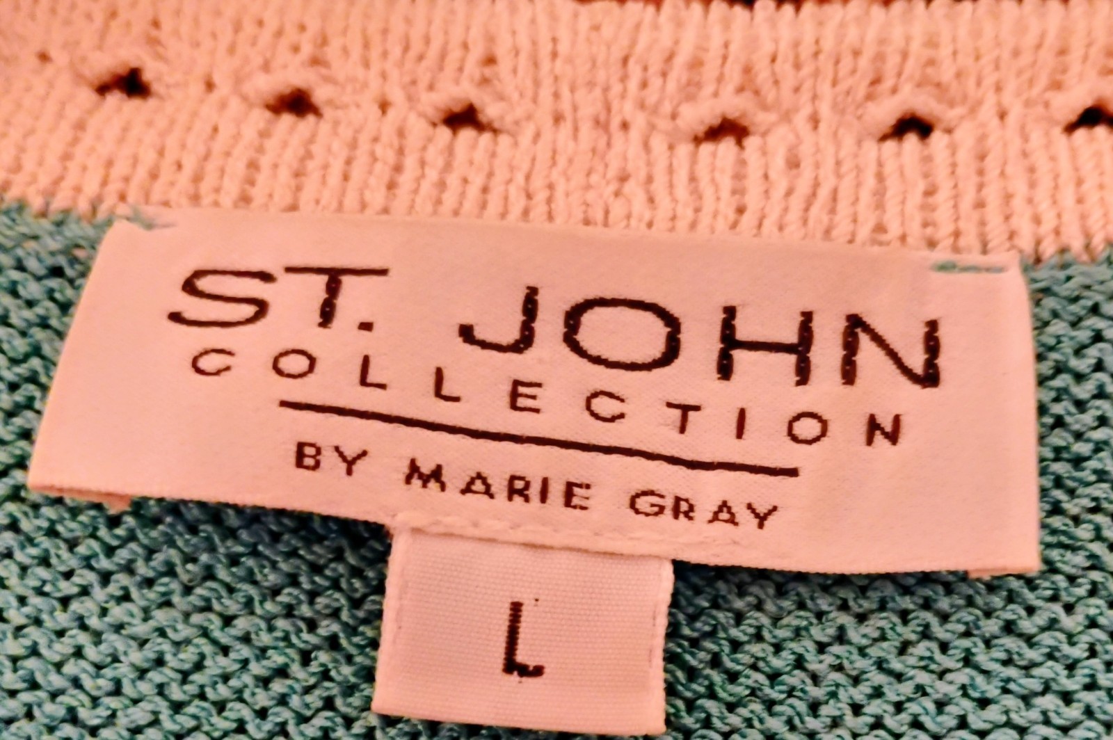 ST. JOHN EVENING by Marie Gray 3- Piece Turquoise KNIT, Sz. 16/Large – GORGEOUS!