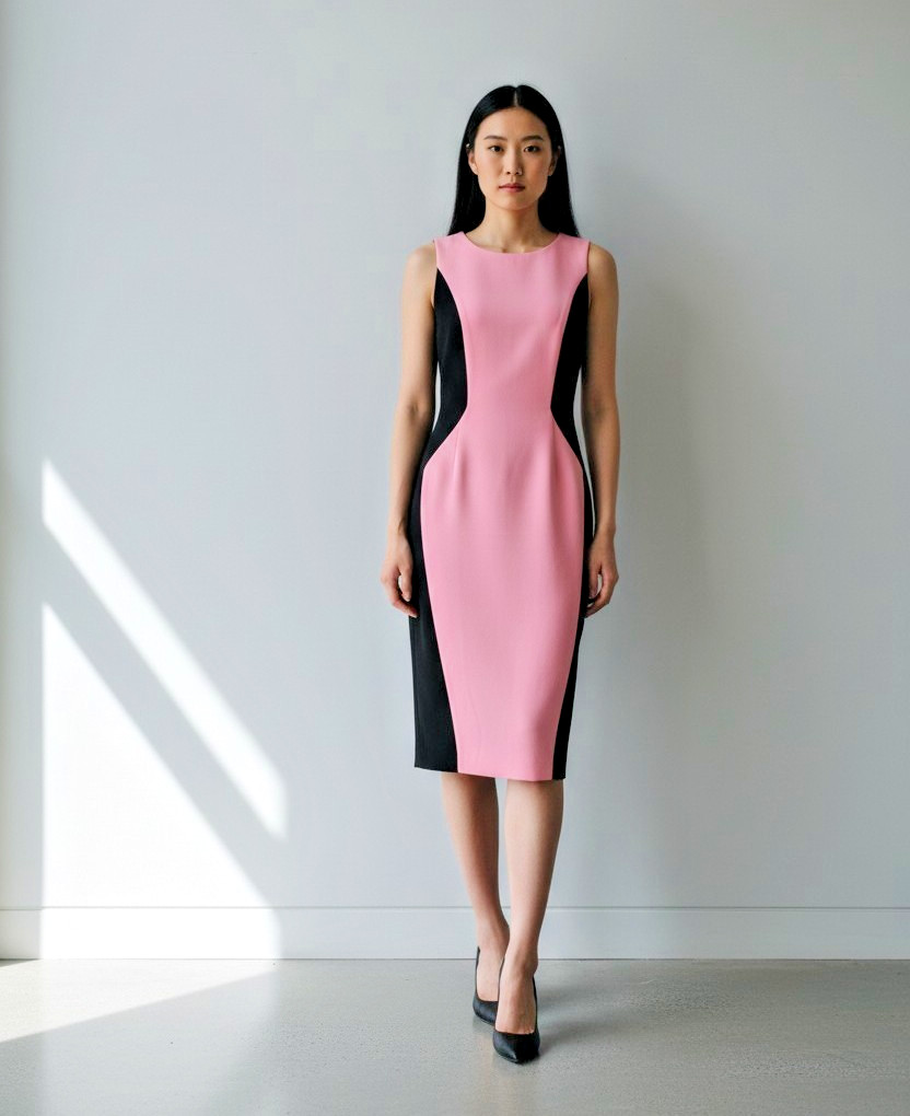 Debenhams Ltd. Ed color block shift / pencil dress, size UK 12, wedding / formal