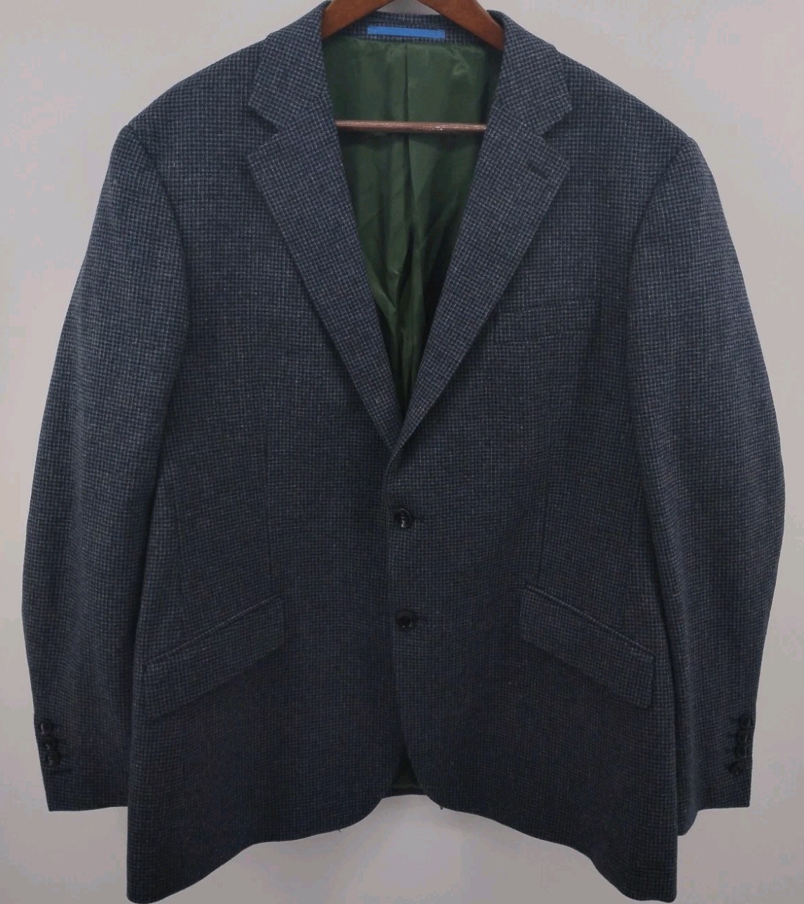 Charles Tyrwhitt Blue Hounds Tooth Blazer 46 R Classic Fit