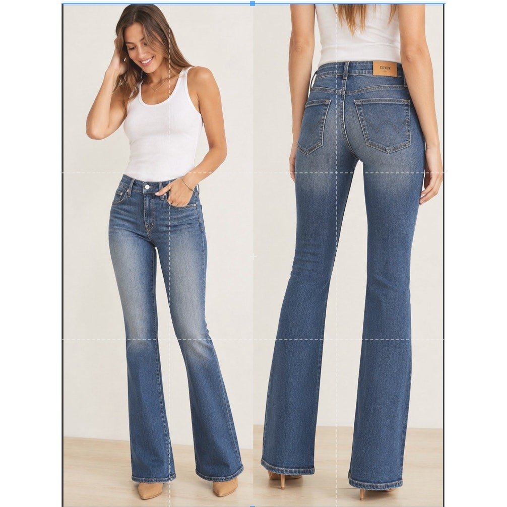 EDWIN USA Lark Mid Rise Bootcut Jeans Flashback Wash Women’s Y2K – Size 25 NWT
