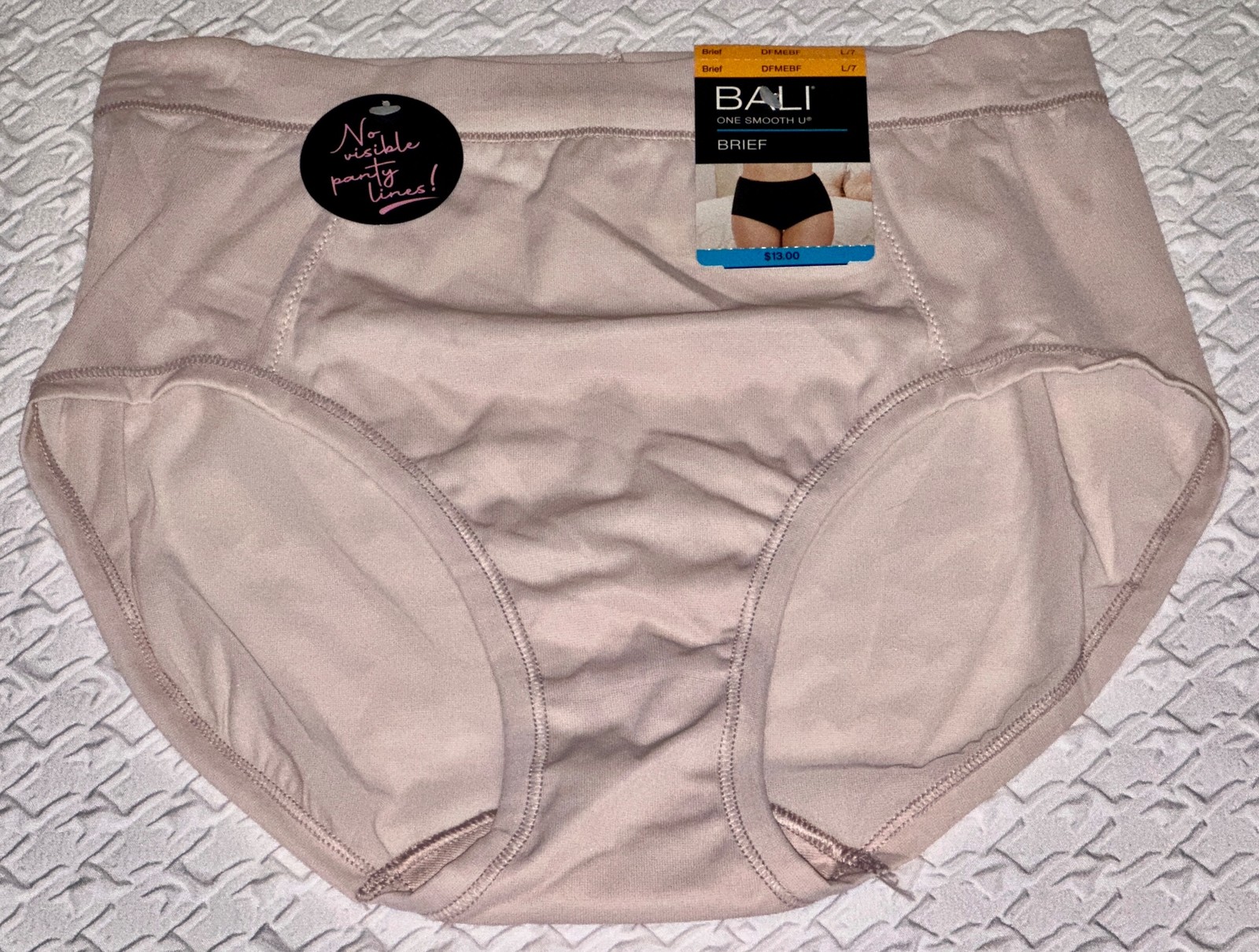 BALI One Smooth U Second Skin Micro Sandshell Brief Panty Womens M 6 L 7 XL 2XL