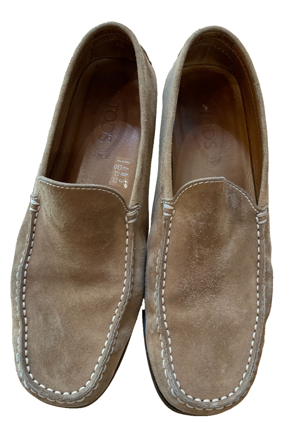 Tod’s Men’s Suede Camel Driving Loafers/Moccasins Made in Italy Sz 9.5 (US 11)