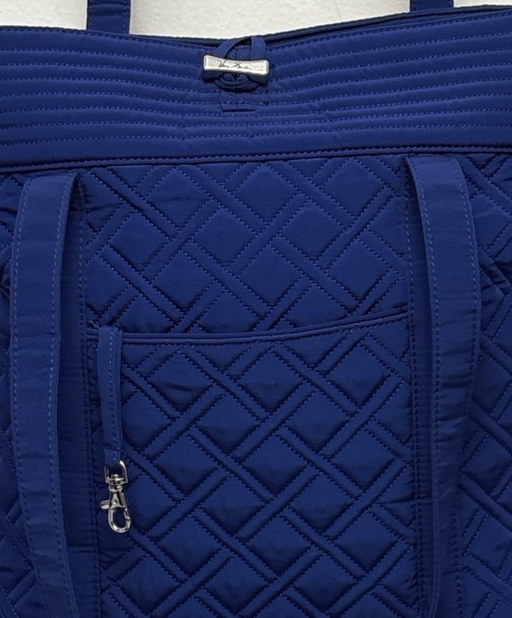 Vera Bradley Original Tote, Navy Blue Diamond Quilted, 15”X16”, NWOT