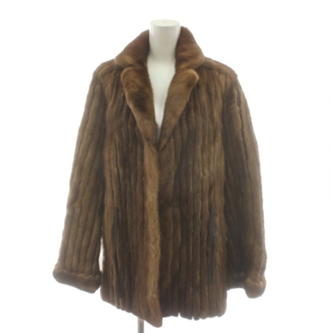 Emba Fur Coat Middle Length Mink Brown an30 Used 15ddb013b4d455c05213edff8c2f138
