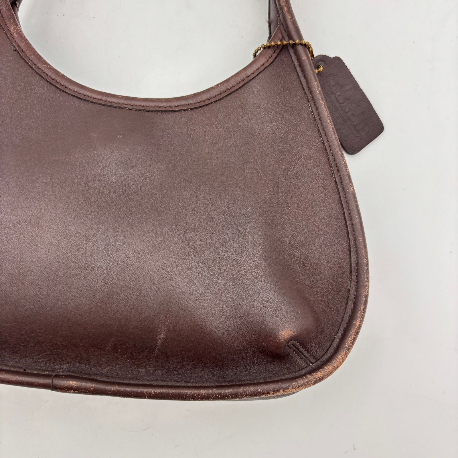 Vintage Coach Mini Ergo Mahogany Handbag Satchel Leather Hobo 9027 Made in USA