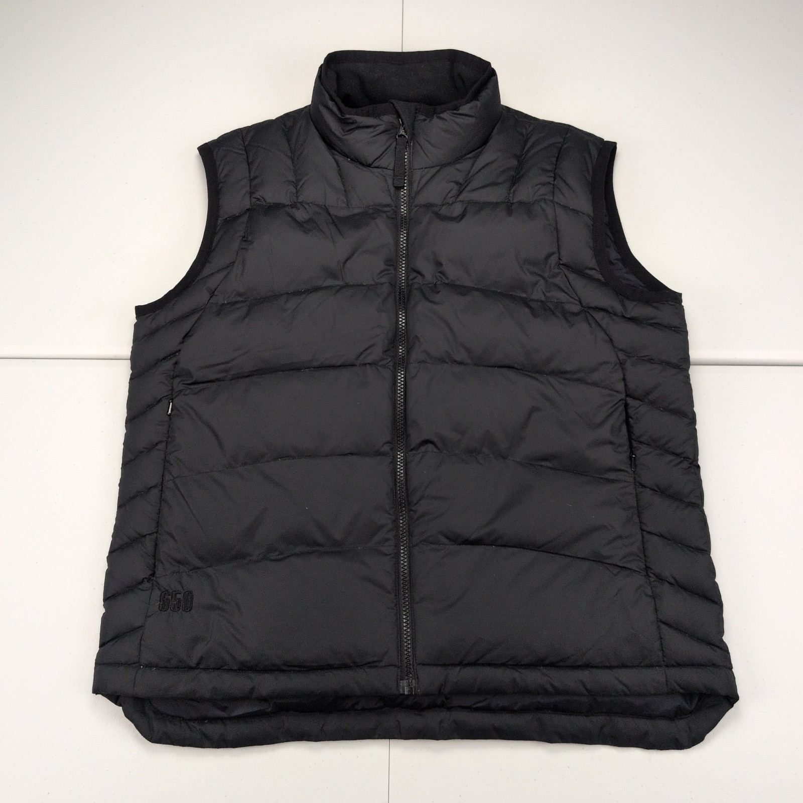 Cabelas Premier Northern Goose Down Black Puffer Zip Vest Jacket 650 Mens MReg