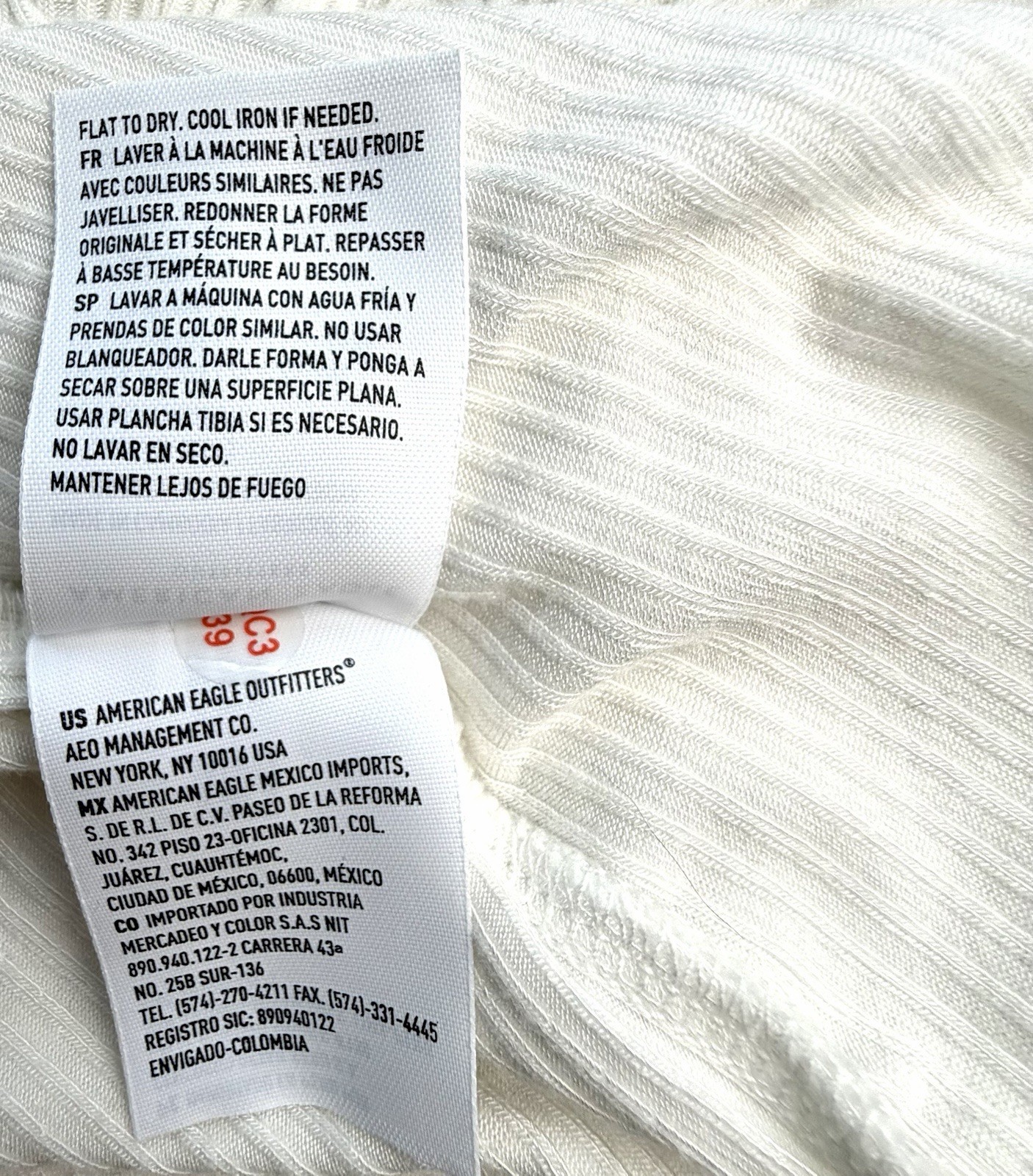 American Eagle Soft & Sexy Ribbed Peplum Tank Top M White Cami Cottagecore