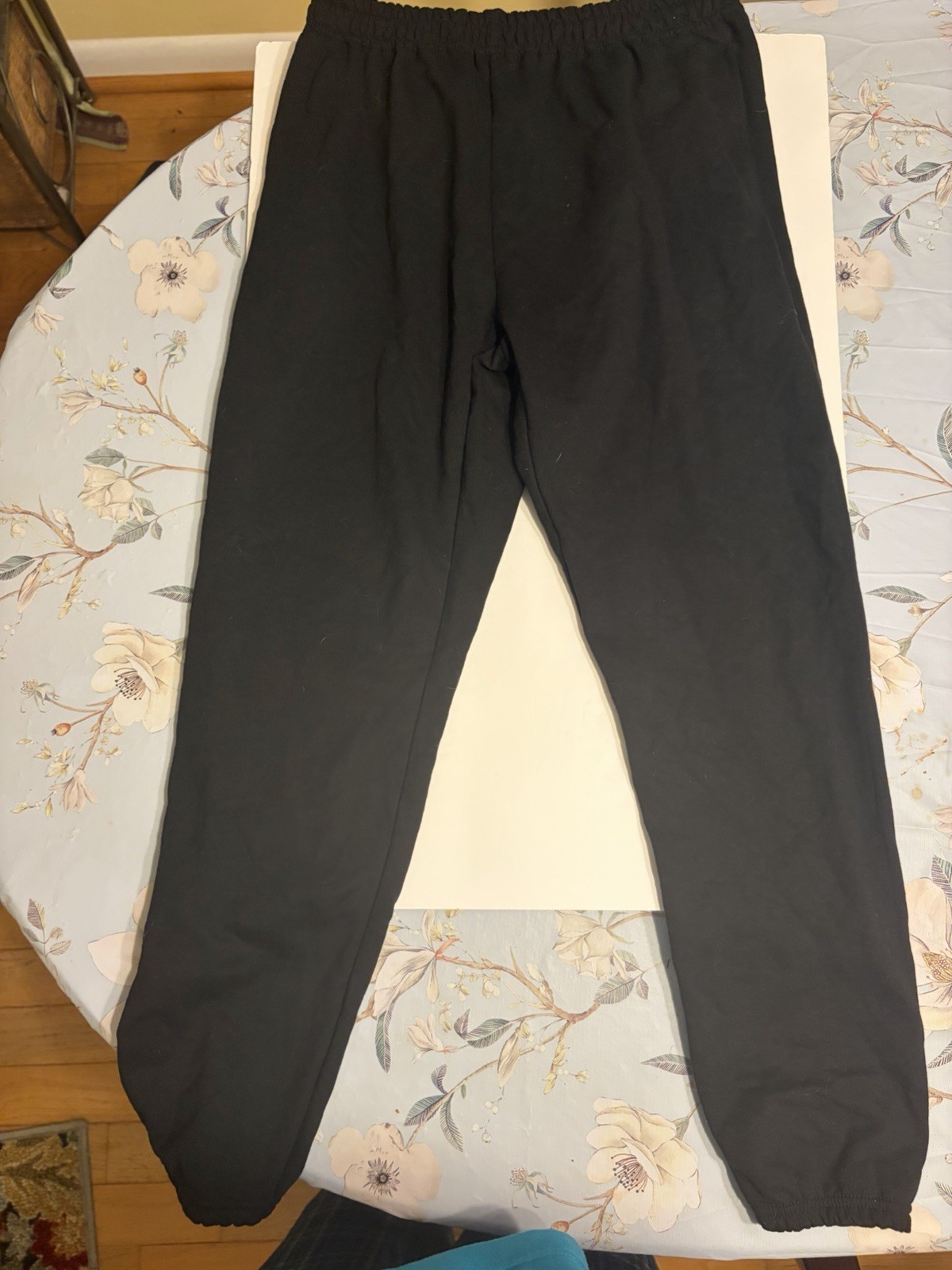 Athletic Works Men’s Sweatpants M 32-34 Black Fleece Cotton/Poly Drawstring