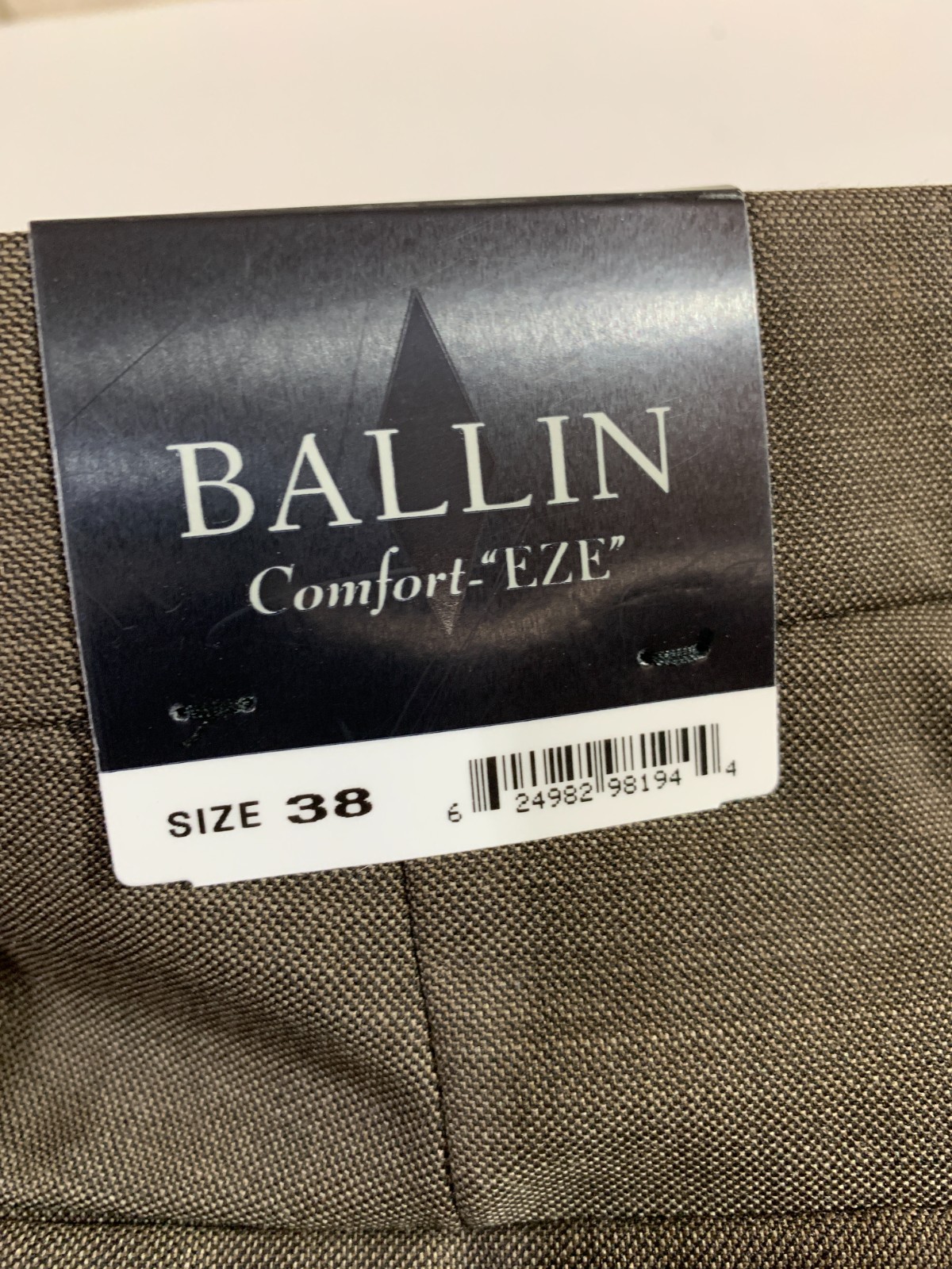 BALLIN MANCHESTER Pleated Dress Pants Men’s 38 BROWN Super 110’s Wool