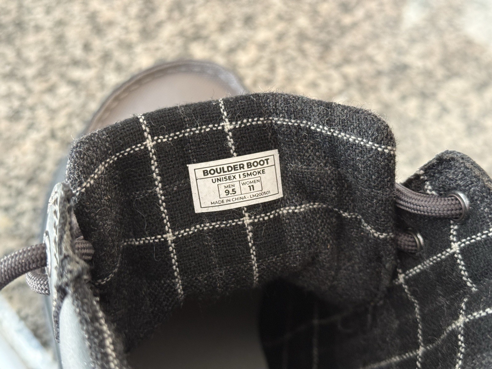 LEMS Boulder Boot Canvas Smoke 9.5