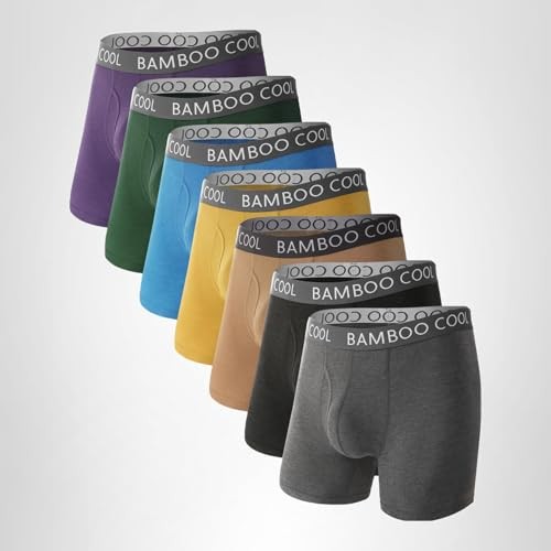 BAMBOO COOL Men’s Ultra ComfortSoft Underwear, Medium, 01-assorted (7 Pack)