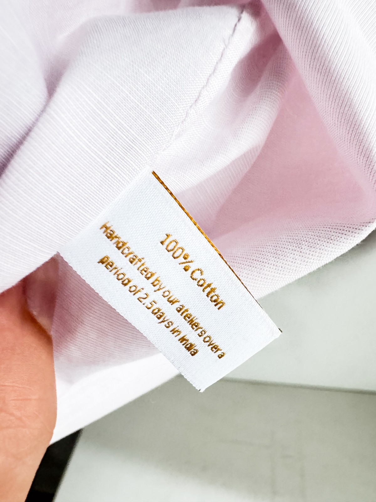 100 Hands Pale Pink Button Down Office Dress Shirt 16 1/4