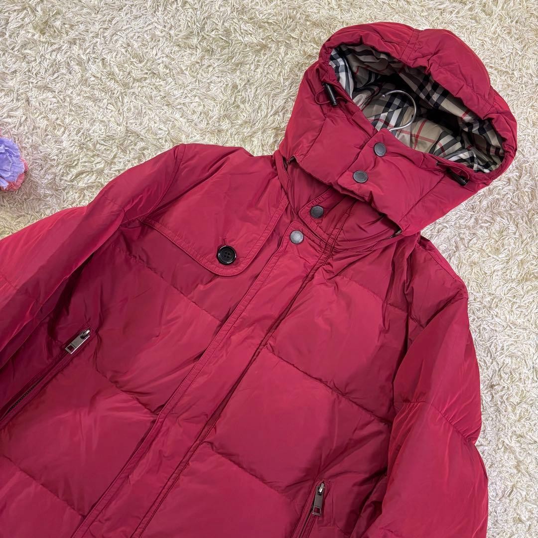 Burberry London Nova Check 2way Removable Hood Down Coat