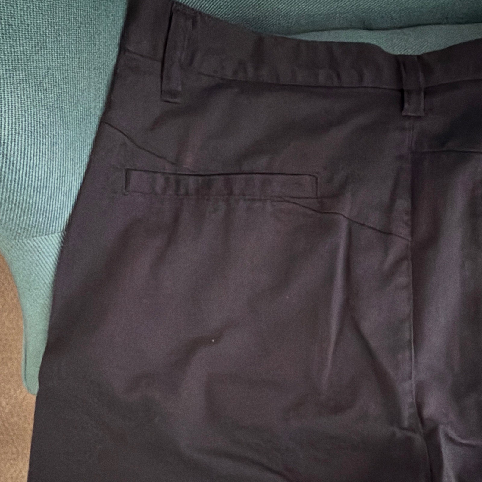 Volcom Men’s Black Solid Chino Shorts, Flat Front, Pockets, Button, Regular Fit