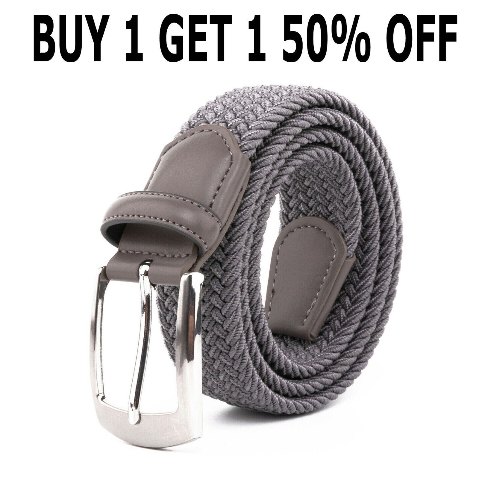 Elastic Fabric Braided Belt,Enduring Stretch Woven Belt for Unisex Men/Women/Jun