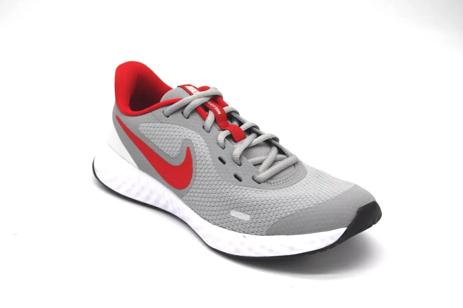Nike Revolution 5 (GS) Grey/Red Kids Size 6Y BQ5671 013