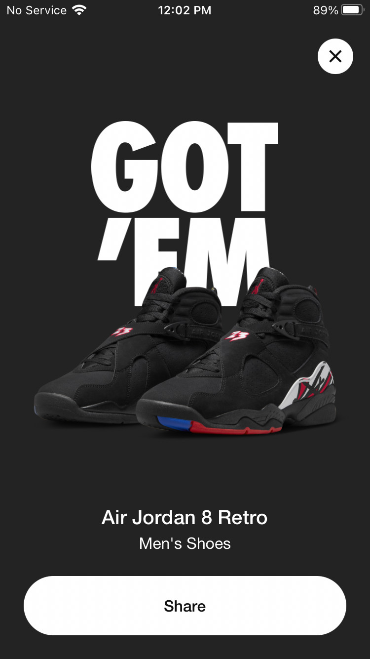 Size 12 – Jordan 8 Retro “Playoffs”