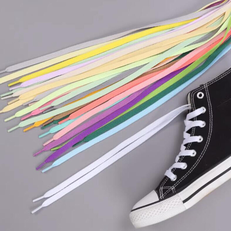 Flat Coloured Shoe Boot Trainer Skate Laces Choice of Colours New Shoelaces