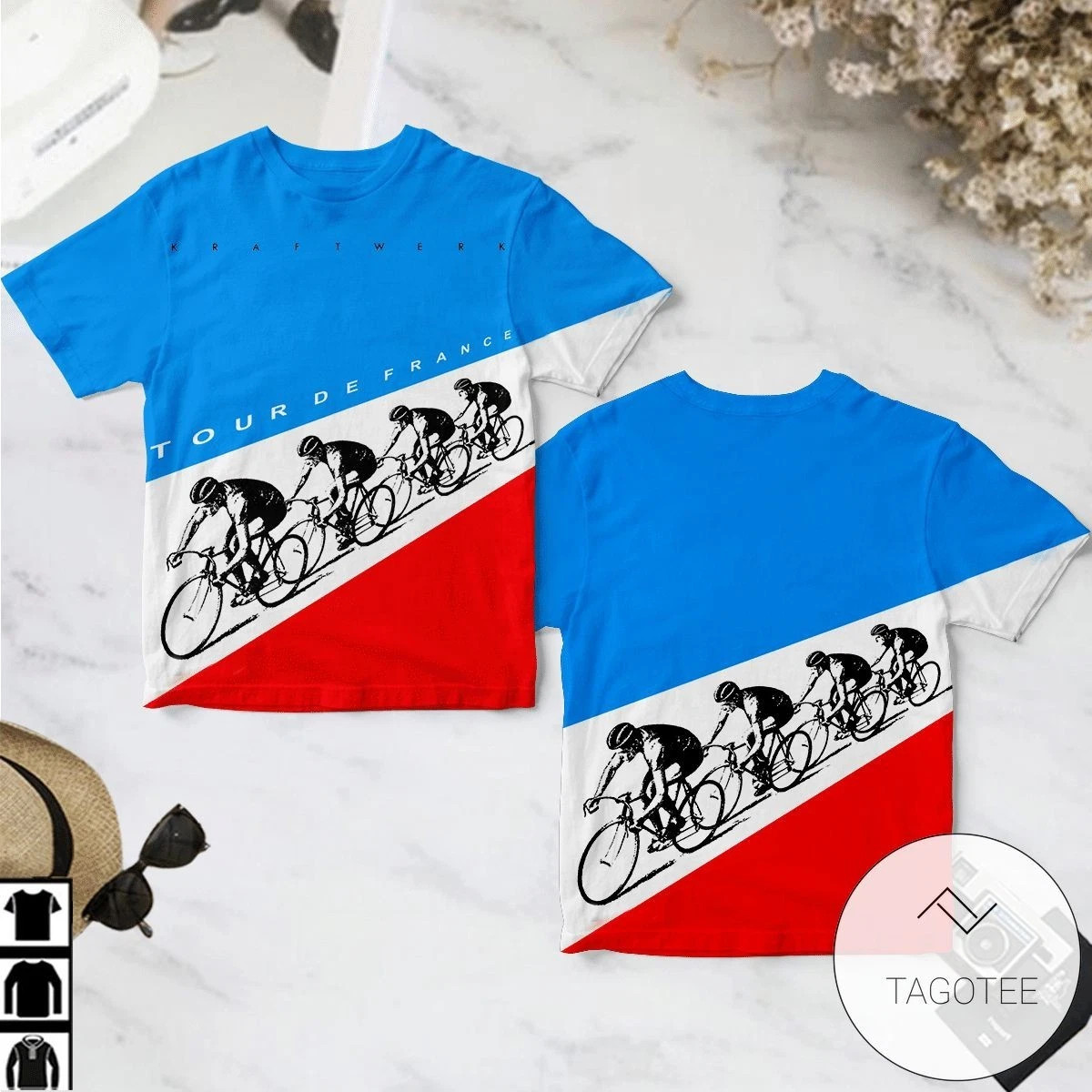 Kraftwerk Tour De France Album Cover 3D T Shirt Full Size S-5XL