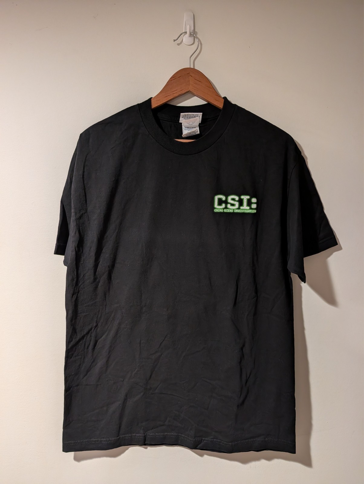 VTG 2001 CSI Crime Scene Investigation TV Show Promo T-Shirt Gil Grissom Mens L