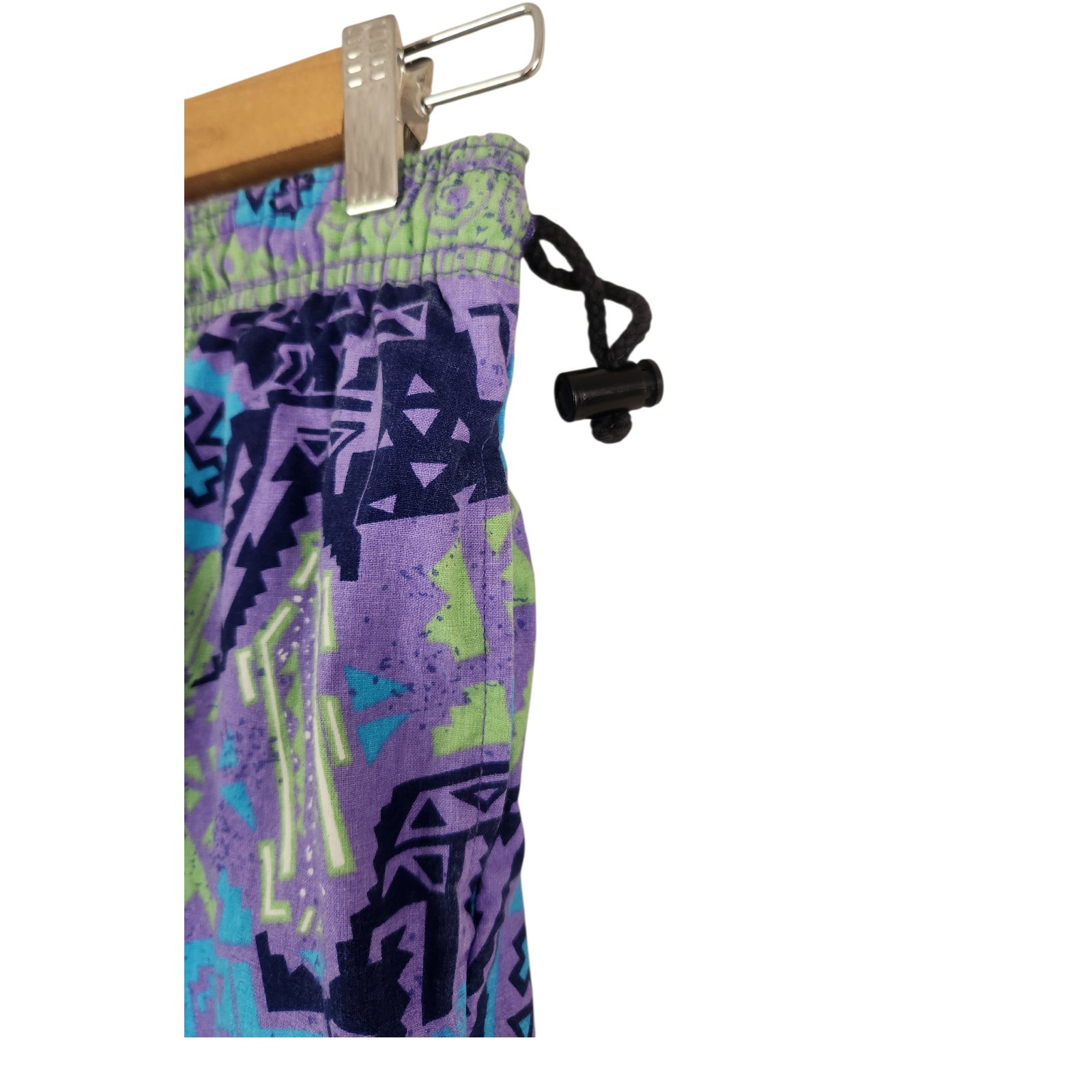 80s 90s Vtg Gitano Boys XL 26×31″ Colorful Hammer Jogger Pants Purple Hip Hop