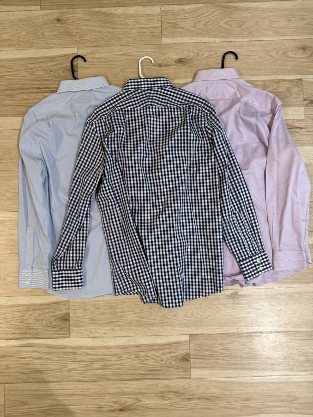 Lot of 5 Charles Tyrwhitt Dress Shirts 16.5 34 Slim Fit Non Iron + Collar Stay