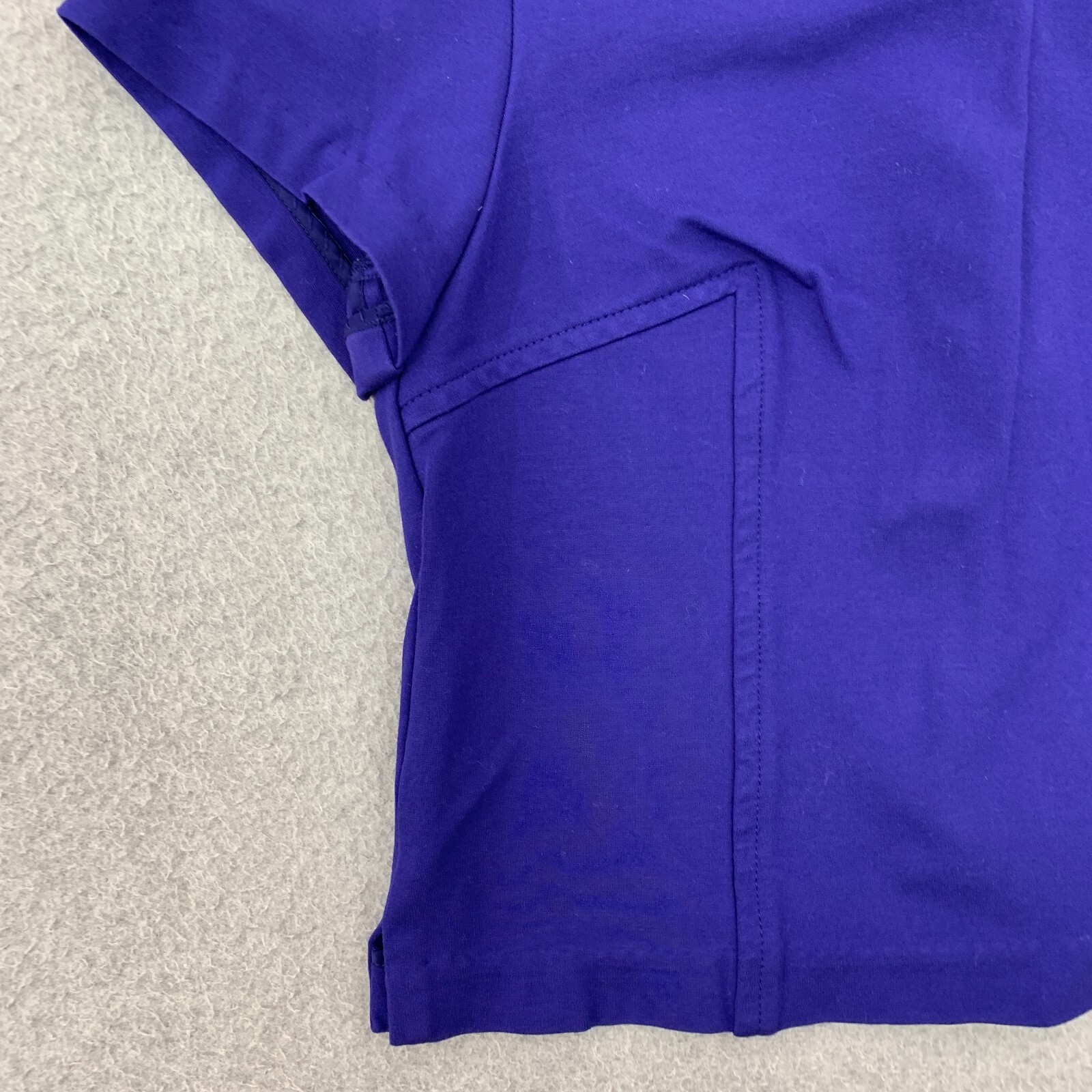 Trina Turk Top Womens Size 12 Blue Stretch Crop Zipper Closure