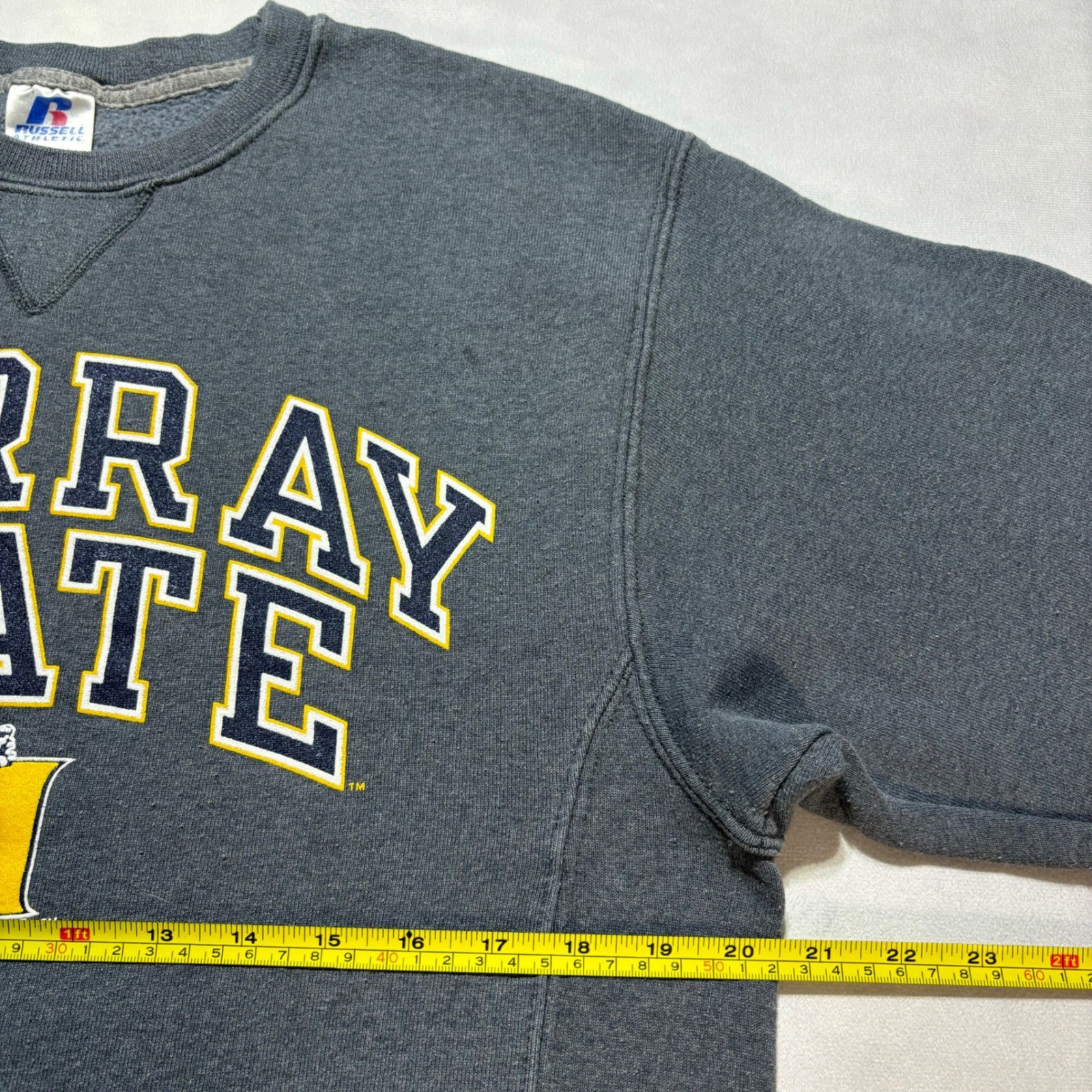 Vintage Murray State Russell Athletic Crewneck Sweatshirt Mens M Gray Racers Y2K
