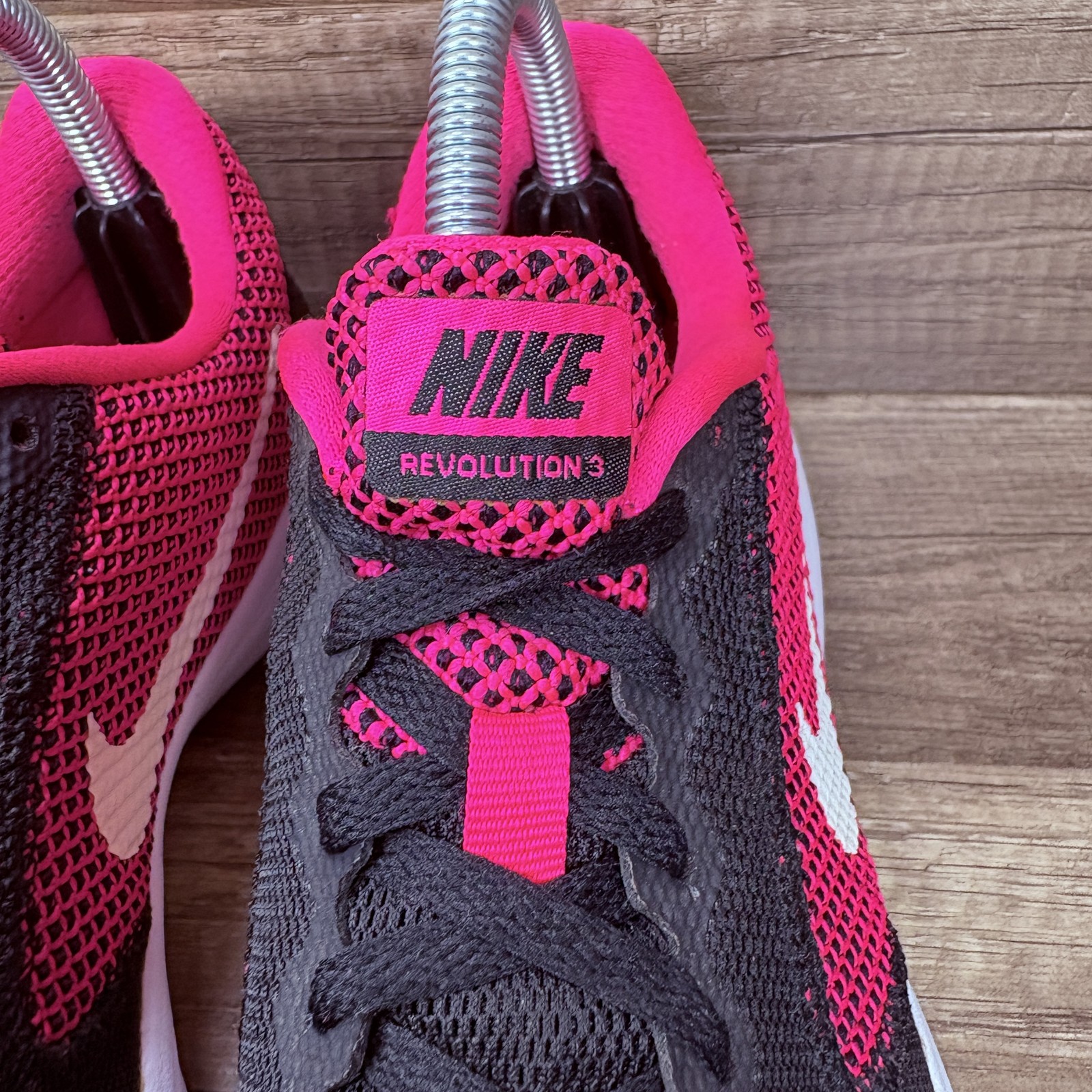 Nike Revolution 3 Black Pink Womens US Size 8 EUR 39 819303-600 Running Shoes