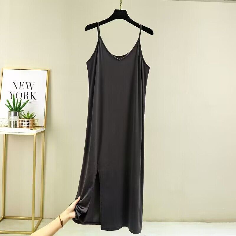 Women Modal Cotton Sleeveless Nightgown Sling Sleep Dress Casual Sleepwear
