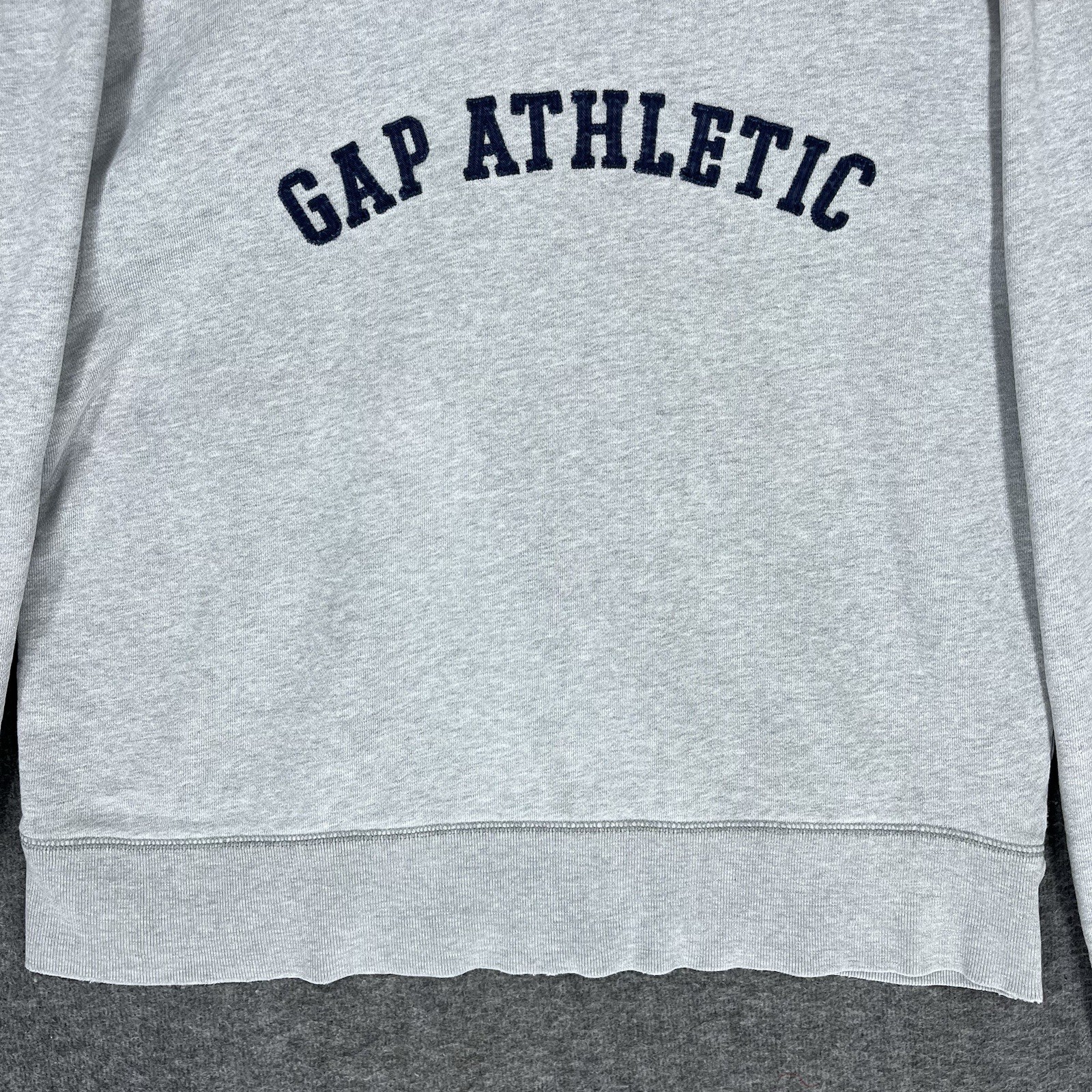 Vintage Gap Sweatshirt Men’s Small Gray 90s Y2K Boxy Athletic Distressed