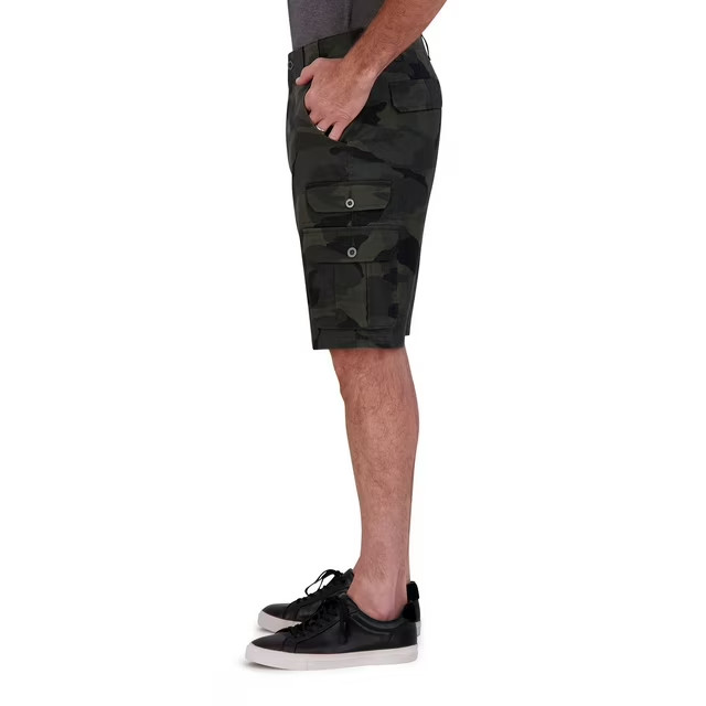 Iron Co Men’s Stretch Multi Pocket Cargo Short Size 40 Jungle Camo