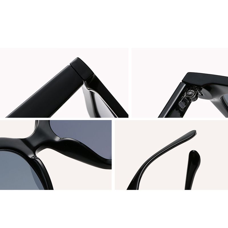 Retro Cateye Square Sunglasses – Plastic Frame Polycarbonate Gradient Lenses