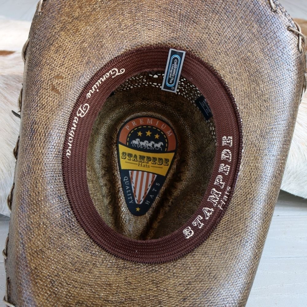 Stampede Men’s Straw Cowboy Hat – Brown Chain